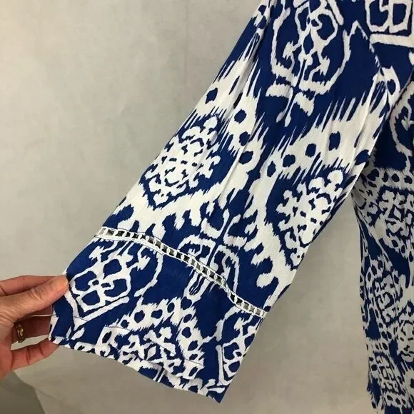 Santiki Blue and White Top - Picture 4 of 6